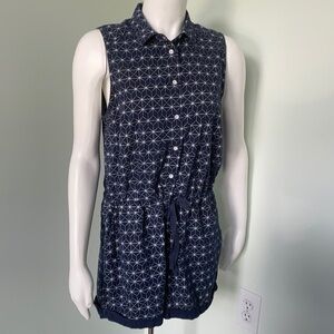 Levi’s Asterisk star print navy & white romper MD